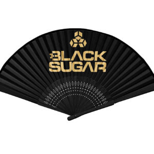 wachlarz black sugar mono black złoty nadruk
